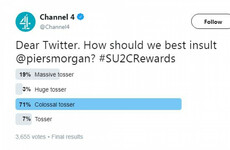 Channel 4 has been insulting Piers Morgan on Twitter to raise funds for cancer research