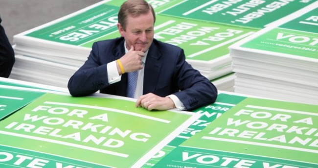 Caption competition: What does Enda think of his posters?