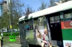 Video: Explosions strike Ukrainian city