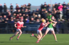 Young hurler has hurl broken over him while attempting to block shot with his bare hands