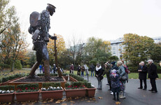 Remembering World War I: The Hauntings Soldier keeps watch at St Stephen's Green