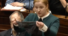 Black lace thong held up in the Dáil as TD raises controversial rape trial comments