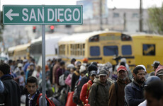 US defence chief rallies troops as migrant caravan nears Mexican border after 1,500km journey