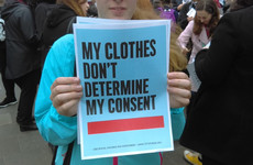 Rallies were held across Ireland after a girl's underwear was used as evidence in a rape trial