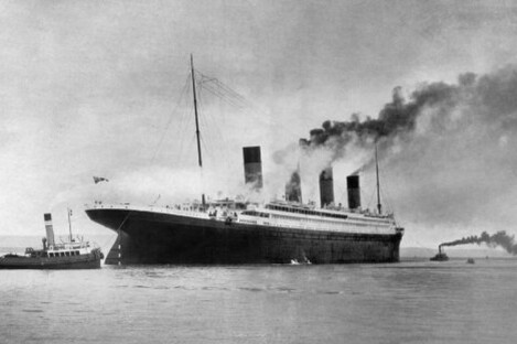 The (original) Titanic leaving Southampton in April 1912.