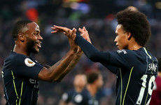 Sane at the double for four-star City at West Ham