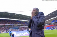 WATCH: Fabrice Muamba makes an emotional return to Bolton
