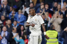 Vinicius fails with rainbow flick, but scores as Madrid cruise to next round of Copa del Rey
