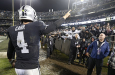 Security tackle fans as Raiders beat Broncos on possible farewell to Oakland