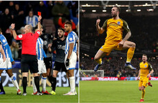 Red card for Brady as Burnley win and Duffy hits the net as Brighton draw