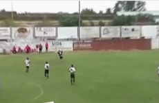 VIDEO: Footballer scores as opposition team celebrates