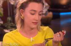 Saoirse Ronan robbed loads of rubbish from the Golden Globes to give out to members of Ellen's audience