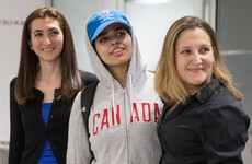 'Very, very happy' Saudi woman arrives in Canada after receiving asylum
