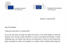 Last-minute letters between Theresa May and two EU leaders have been published