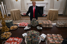 Trump buys hundreds of burgers for football team as shutdown impacts staff