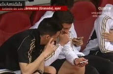 WATCH: Xabi Alonso keeps Jose Mourinho updated on the FA Cup final