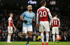 Pressure back on Liverpool, as Aguero-inspired Man City overcome Arsenal