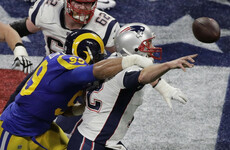 Watch: Tom Brady throws interception on his first play of Super Bowl
