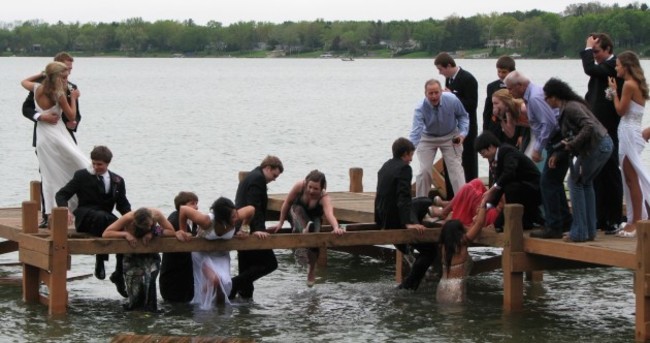 In photos: Pier collapses under teenagers before school prom