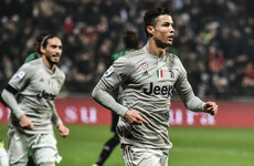 Ronaldo on target with 20th goal of the season as Juventus go 11 points clear in Serie A