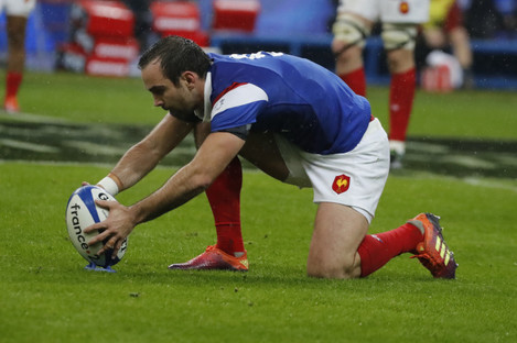 Morgan Parra in action for France in their Six Nations clash with Wales.