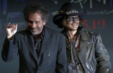 VIDEO: Dark Shadows director Tim Burton falls off stage...
