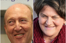 Arlene Foster calls for 'neighbourliness' as she poses with Shane Ross in the Ballroom of Romance