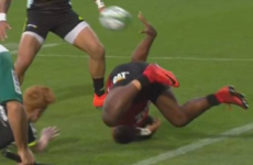Wow. How did this Crusaders star get this freakish offload away?
