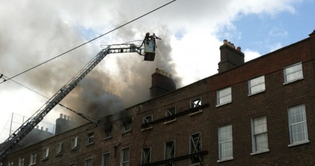 Traffic and Luas disruptions after fire closes Dublin’s Harcourt Street