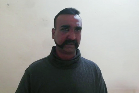 An image of the pilot released by Pakistan's military. 