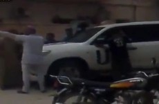 VIDEO: Bomb strikes UN observer vehicle after attack on funeral