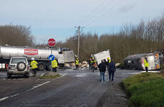 Road closed in Cork after collision between two trucks