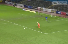 League Two keeper gets ruined as opponent sneaks up from behind to score cheeky goal