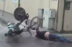Shocking scenes as cyclists involved in high-speed crash with pedestrian at Italian time trial