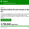 Petition to reverse Brexit swells to 3.7m signatures, as Commons states that 96% of supporters are British