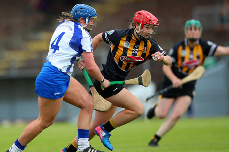 Kilkenny's Danielle Morrissey is tackled by  Claire Whyte of Waterford.