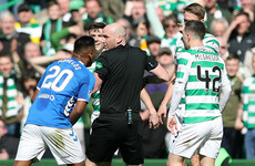 Forrest strikes late to snatch Old Firm spoils after Morelos sees red