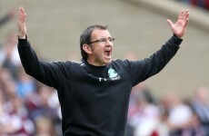 Pat Fenlon denies gesture at fans as Hibs hammered by Hearts in cup final