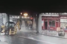 Irish Rail releases CCTV footage of moment truck crashes into Amiens Street bridge