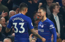 Magnificent Hazard double sends Chelsea third in the Premier League