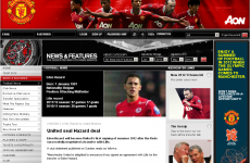 The spoof site that tricked people into thinking that Man United signed Eden Hazard