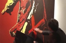 VIDEO: Controversial Jacob Zuma painting defaced at gallery