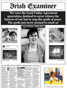 'Murdered by cowards': Ireland's front pages unite in mourning for Lyra McKee