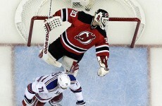 A New York Rangers player ignited a brawl by sucker-punching the Devils goalie