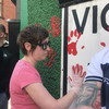 Friends of Lyra McKee put red handprints on dissident republican group's office