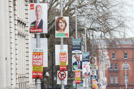 A scene in Dublin during the 2016 general election.