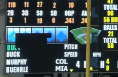 Lights out! Giancarlo Stanton hit this home run so hard that it smashed the scoreboard