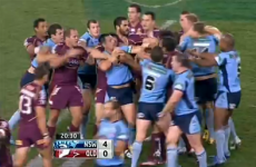 It only took 20 minutes for State of Origin to turn into a fistfight