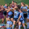 It only took 20 minutes for State of Origin to turn into a fistfight