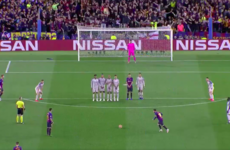 Relive Lionel Messi's sublime 30 yard free-kick against Liverpool in tonight's Champions League semi-final